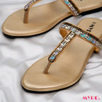 Xena Gold Chappal - MYRO